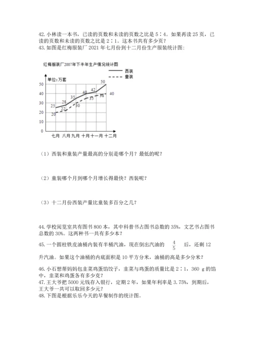 六年级小升初数学应用题50道含答案【名师推荐】.docx