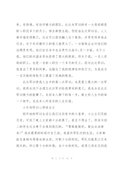 小升初军训心得体会5篇通用.docx