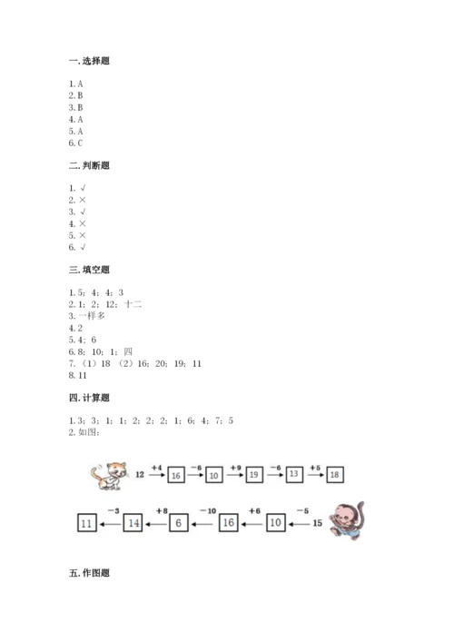 小学数学试卷一年级上册数学期末测试卷及答案【新】.docx