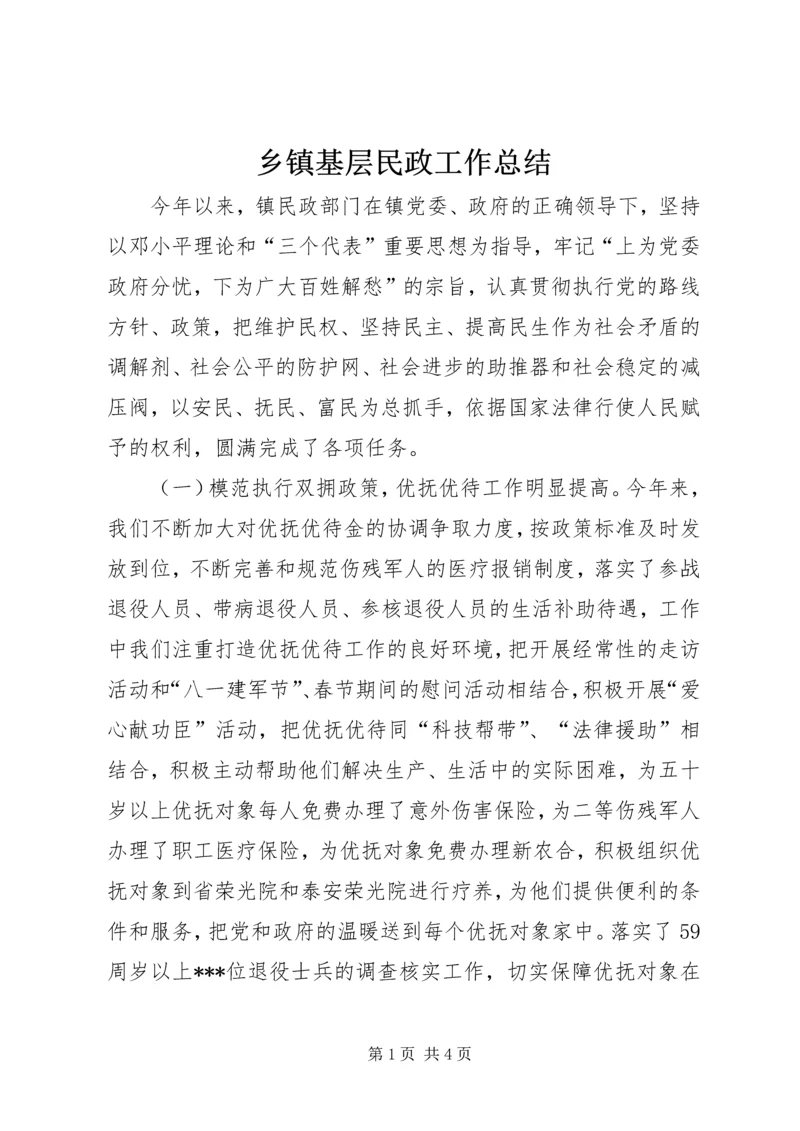 乡镇基层民政工作总结.docx