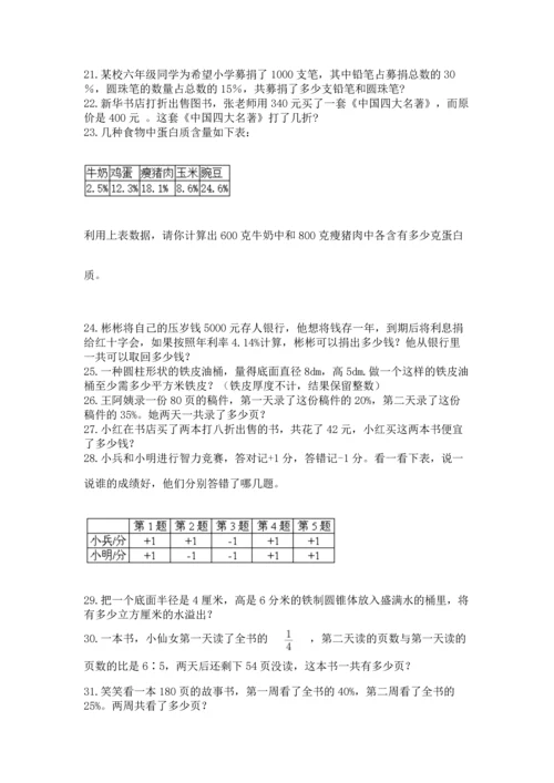 小升初数学应用题50道附完整答案【有一套】.docx