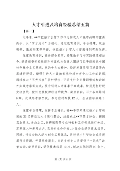 人才引进及培育经验总结五篇.docx