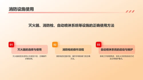 红色3D风消防安全PPT模板