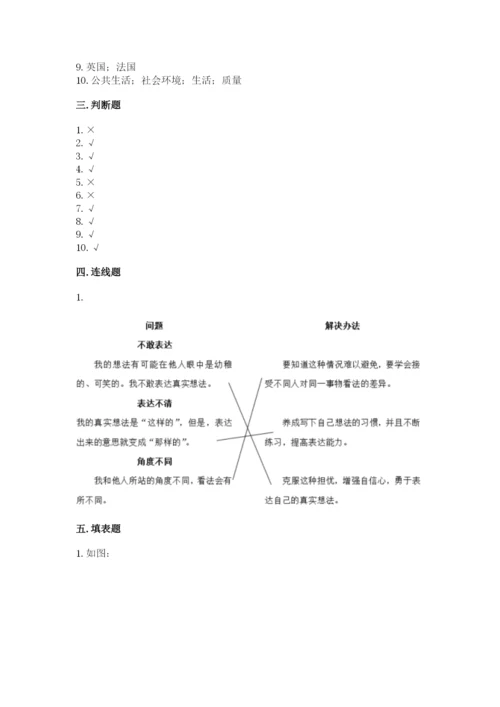 部编版五年级下册道德与法治《期末测试卷》附答案（培优b卷）.docx