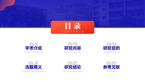 学院学术汇报毕业论文答辩通用PPT模板