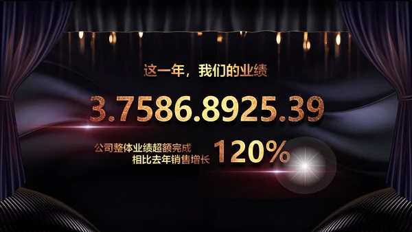 2023兔年员工颁奖典礼年会片头ppt