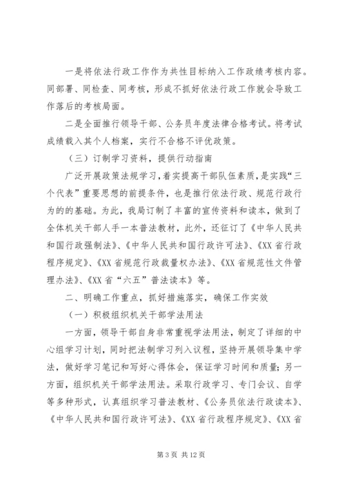 城市管理和行政执法局年度依法行政工作汇报.docx