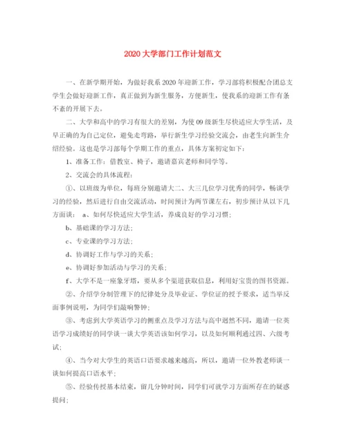 精编之大学部门工作计划范文.docx