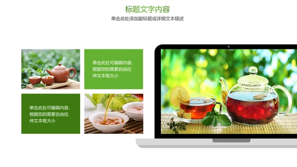 绿色唯美茶文化品茶论道PPT模板