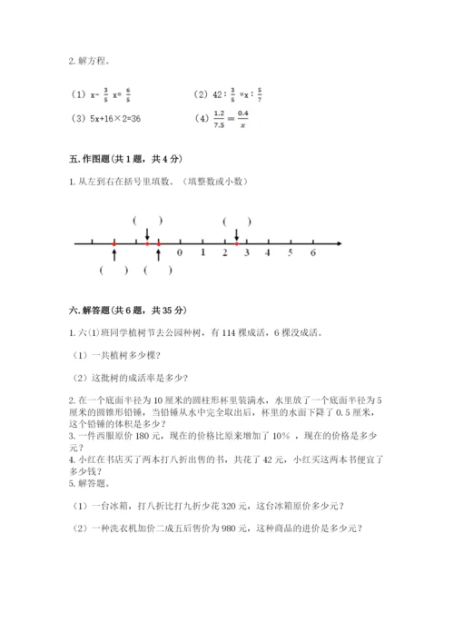 小学六年级下册数学期末卷附参考答案【突破训练】.docx