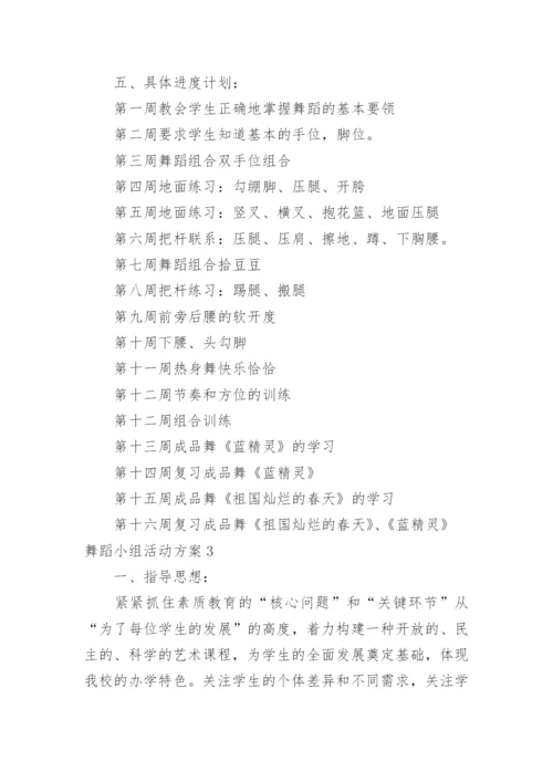 舞蹈小组活动方案.docx