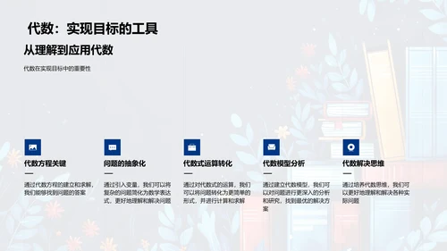 代数学习讲解PPT模板