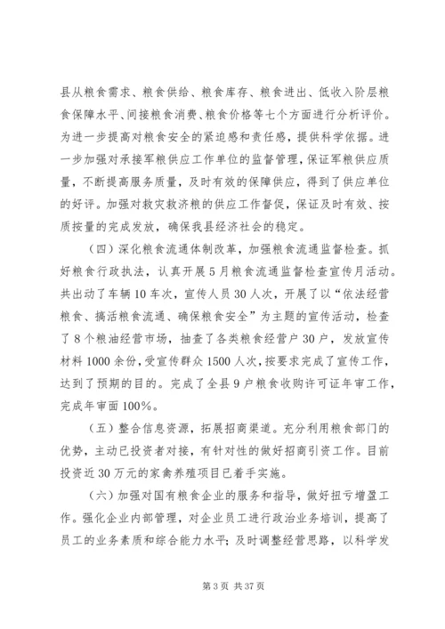 市粮食局XX年度上半年工作总结及下半年工作安排.docx