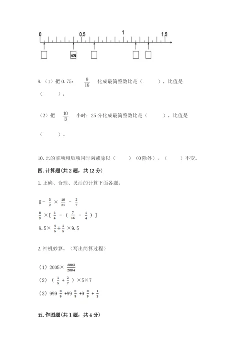 2022六年级上册数学期末考试试卷精品（考点梳理）.docx