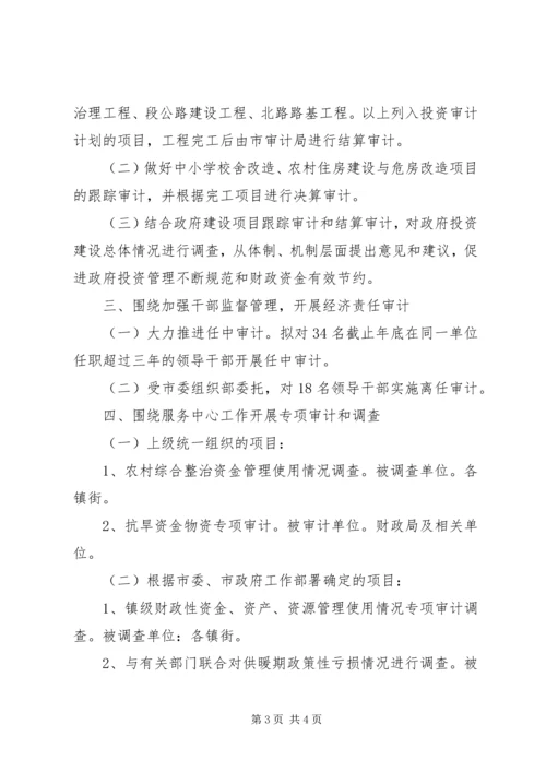 市审计局全年业务工作安排意见.docx