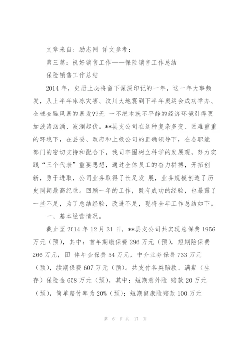 销售销售工作总结(多篇).docx