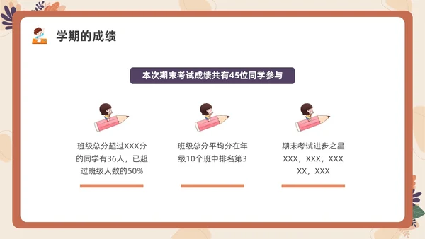 卡通一年级家长会PPT课件期末家长会
