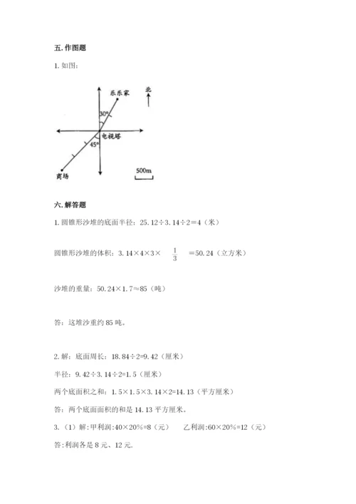 六年级下册数学期末测试卷（网校专用）word版.docx