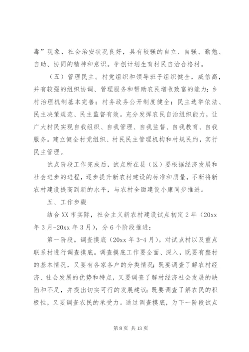 某市社会主义新农村建设试点方案.docx