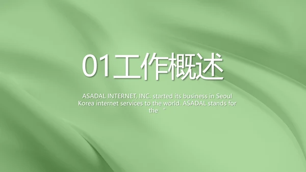 牛油果绿风格主题商务动态PPT