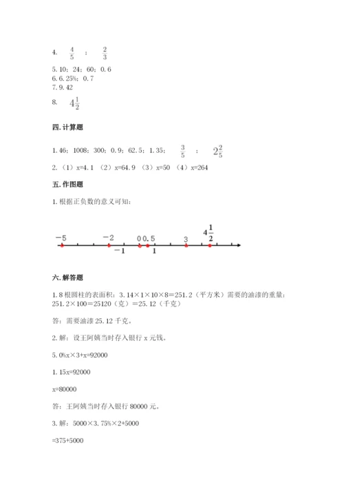 人教版六年级下册数学期末测试卷精品（历年真题）.docx