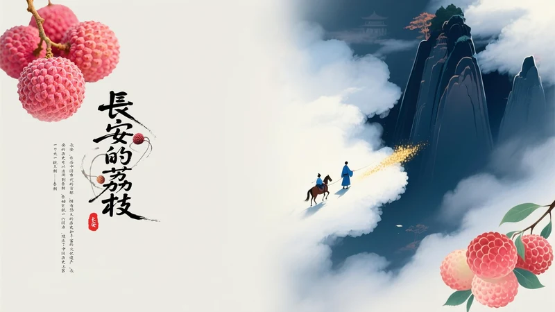 蓝红色简约风长安的荔枝读书分享PPT模板
