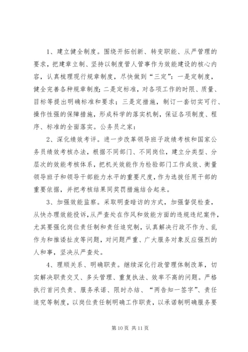 县政府机关效能建设调查汇报 (3).docx