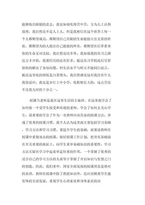 教师顶岗实习工作计划三篇