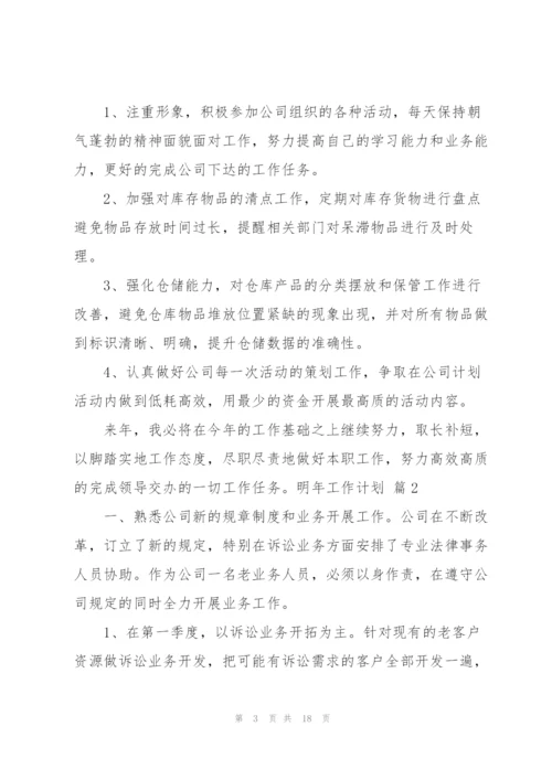 明年工作计划四篇.docx