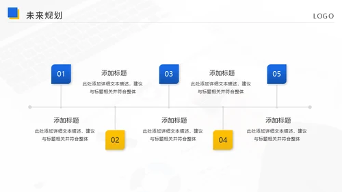 集团公司蓝色简约工作总结汇报通用PPT模板