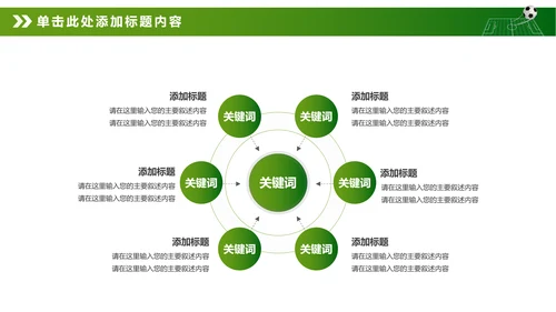 绿色动感少儿足球运动足球训练世界杯PPT