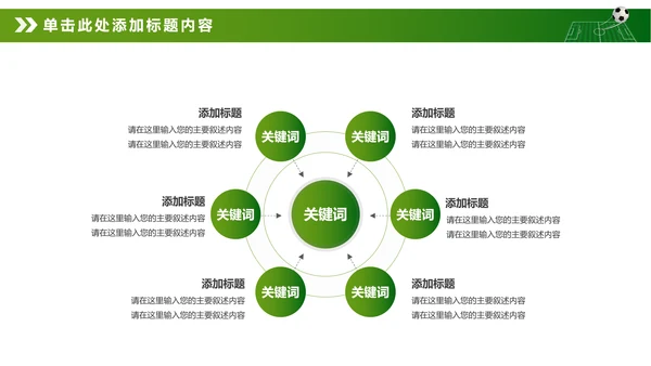 绿色动感少儿足球运动足球训练世界杯PPT