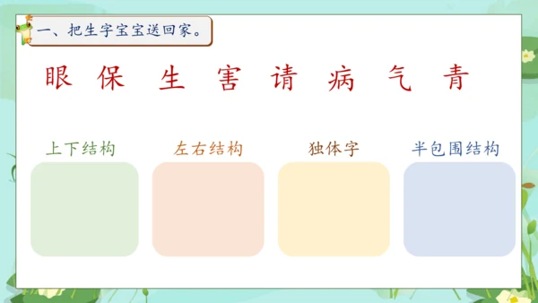 【核心素养】部编版语文一年级下册-识字3. 小青蛙 第2课时（课件）