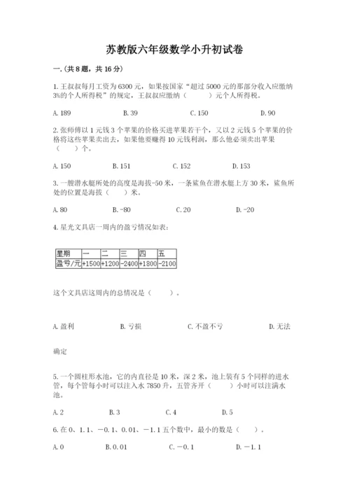 苏教版六年级数学小升初试卷附完整答案（夺冠）.docx