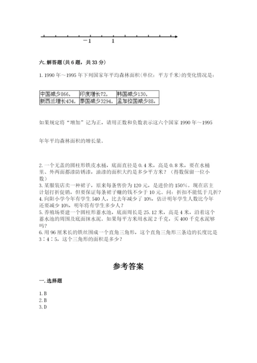 兴仁县六年级下册数学期末测试卷（综合题）.docx