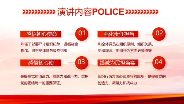 红色大气公安民警工作总结动态PPT