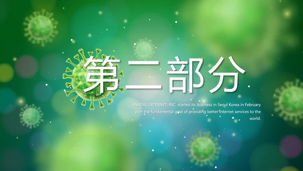 绿色病毒细菌医疗医学动态PPT模板
