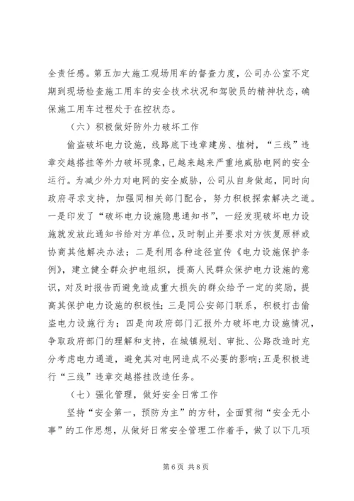 供电企业抓安全生产经验材料 (2).docx