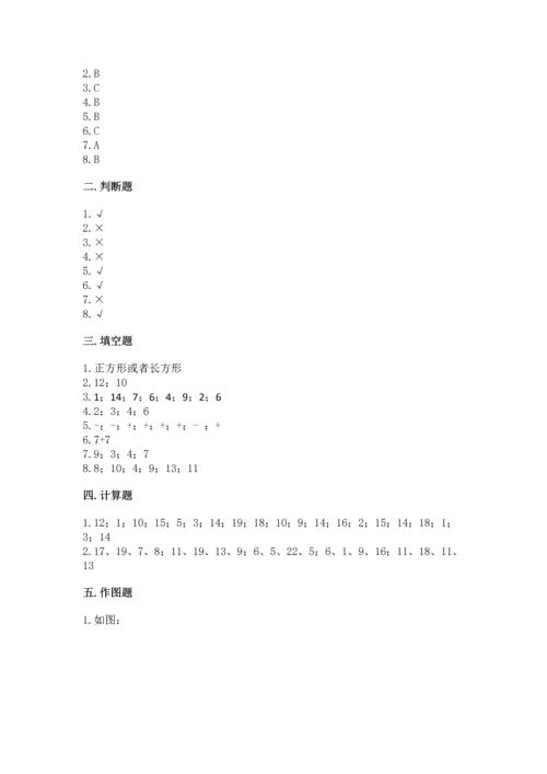 人教版一年级下册数学期中测试卷（综合卷）.docx