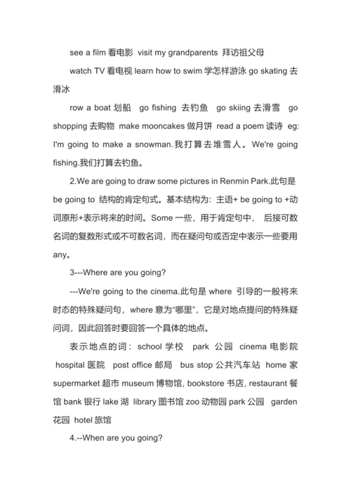 人教社英语六年级上册期末知识重点梳理.docx