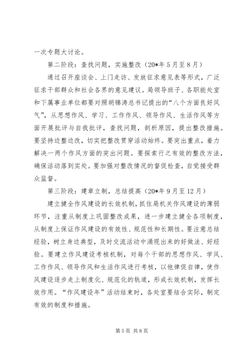 人事局作风建设年活动实施方案.docx