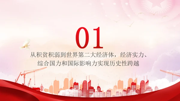 国庆节新中国史宣讲75年伟大成就党课ppt