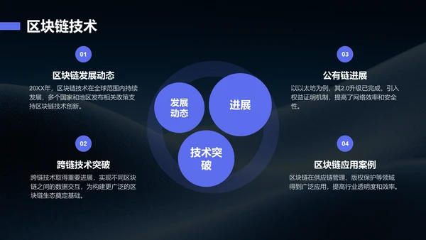 蓝色简约风IT互联网季度汇报PPT模板