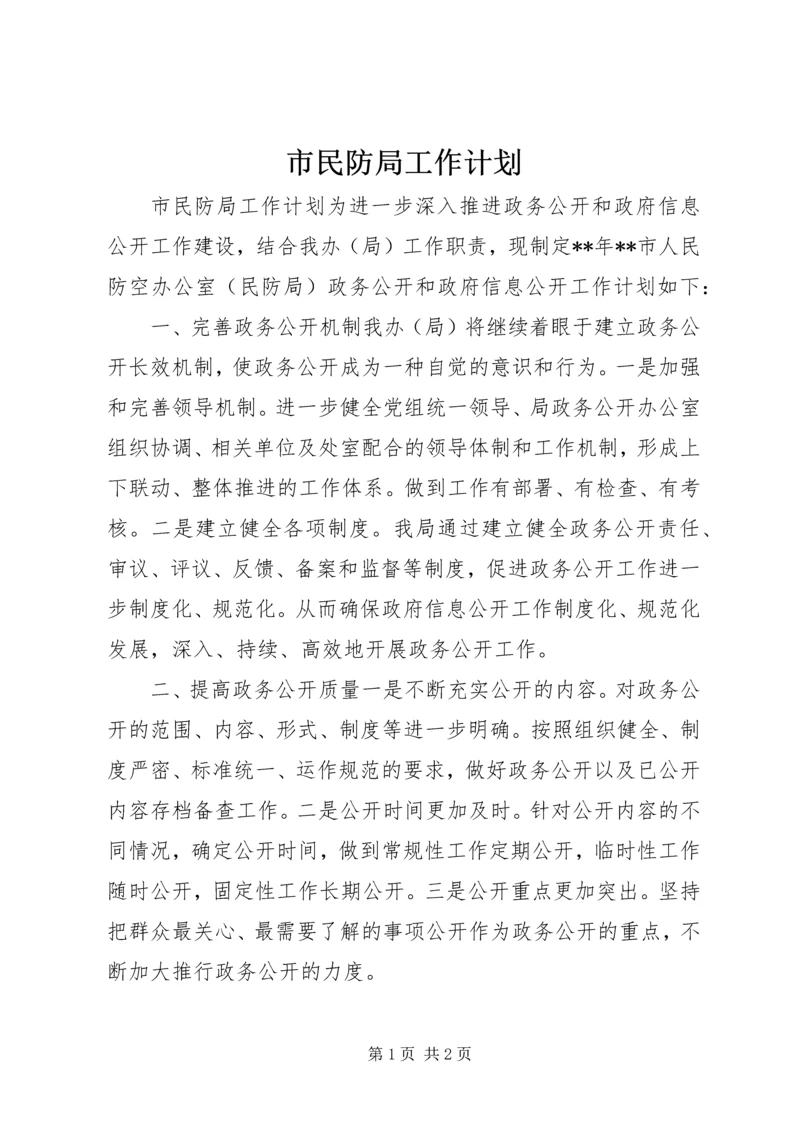 市民防局工作计划.docx