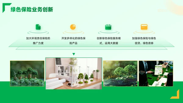 黄绿色质感风绿色金融与生态经济PPT模板