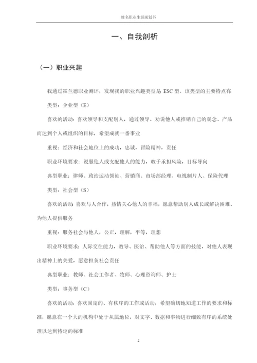 17页5600字音乐表演专业职业生涯规划.docx