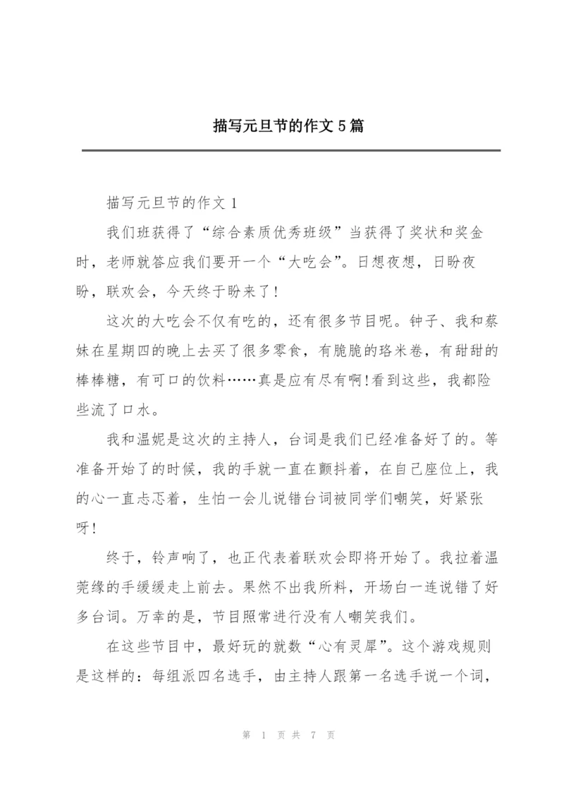 描写元旦节的作文5篇.docx