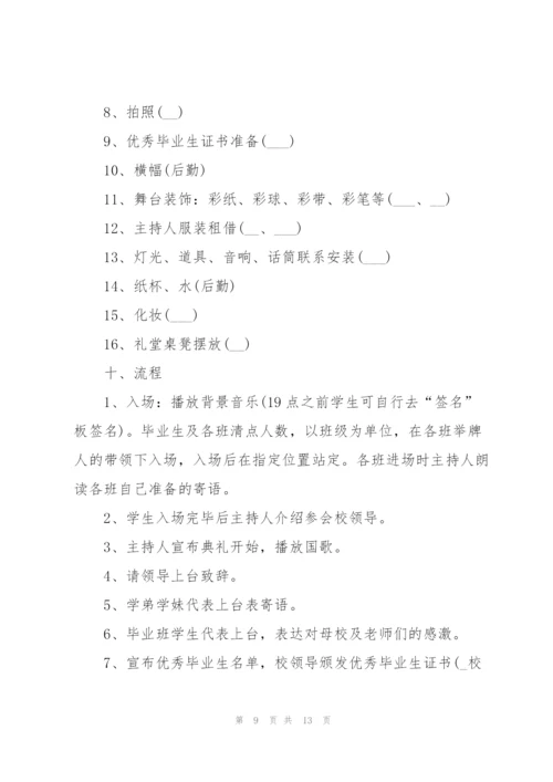 有关毕业典礼的策划书.docx