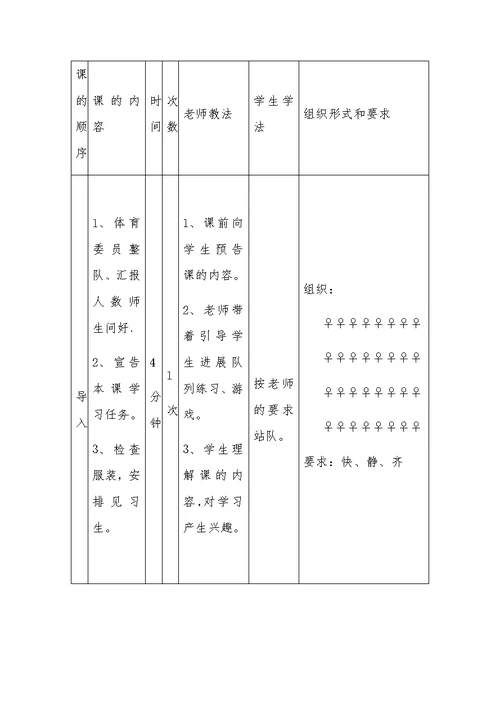 4×50米接力跑教案及反思