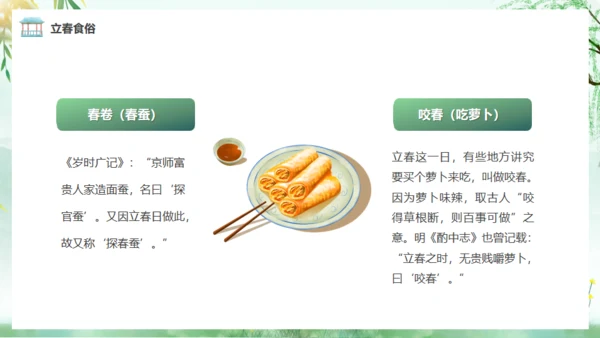 立春春风杨柳通用PPT模板